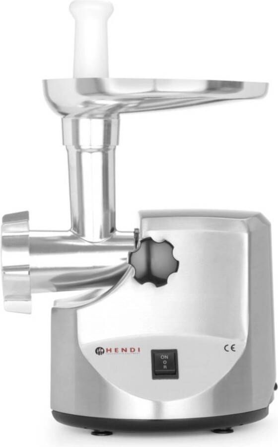 HENDI Compacte gehaktmolen – 400W – aluminium en roestvrij staal – inclusief worstenaccessoires – 195x274x430 mm - Foto 2
