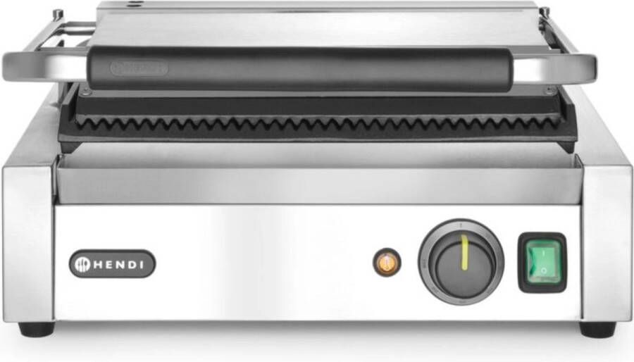 Hendi Contactgrill Horeca Professionele Panini Grill Gegroefd Gegroefd 43x37x(H)21cm