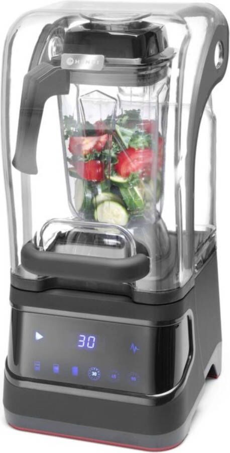HENDI Digitale bar blender met dempkap – 2 5L – zwart – krachtige motor – stille werking – 3 snelheden – 3 timerinstellingen - Foto 1