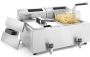 HENDI Digitale friteuse met aftapkraan – 2x8x liter – roestvast staal – 7000W - Thumbnail 2