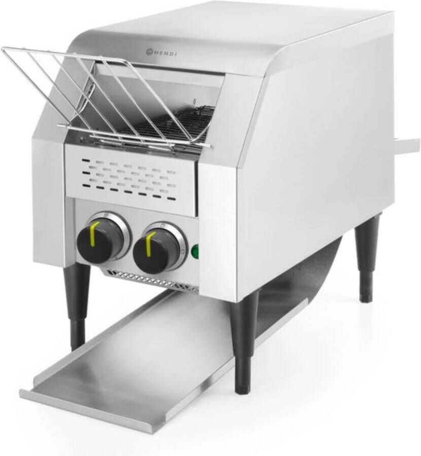 HENDI Doorloop broodrooster – instelbare snelheid – opvangbak – 288x368x410 mm