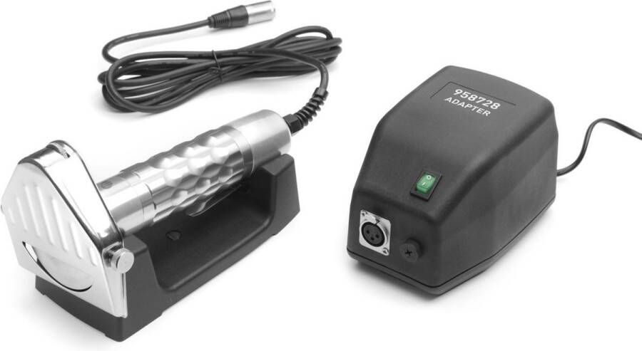 HENDI Elektrisch kebabmes – 80 mm mes – 8 000 RPM – IPX4 bescherming – Inclusief extra mes en accessoires