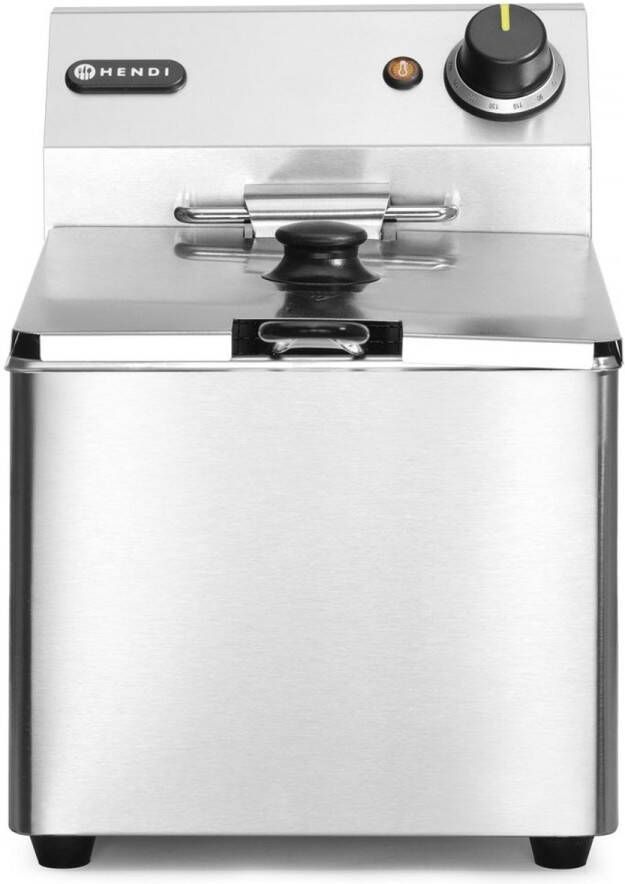 HENDI Friteuse – 8L – roestvrij staal – koude zone – uitneembare vetpan – 3500W - Foto 2