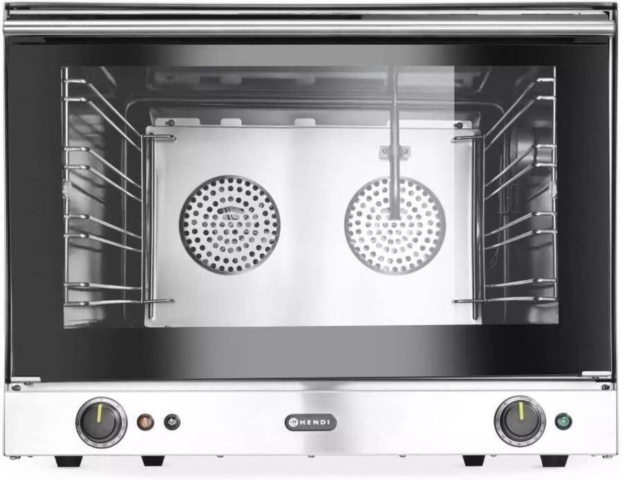 HENDI Convectieoven rvs stoominjectie en 4x GN 1 1 69 9x60 8x55 cm zilver horecakeuken