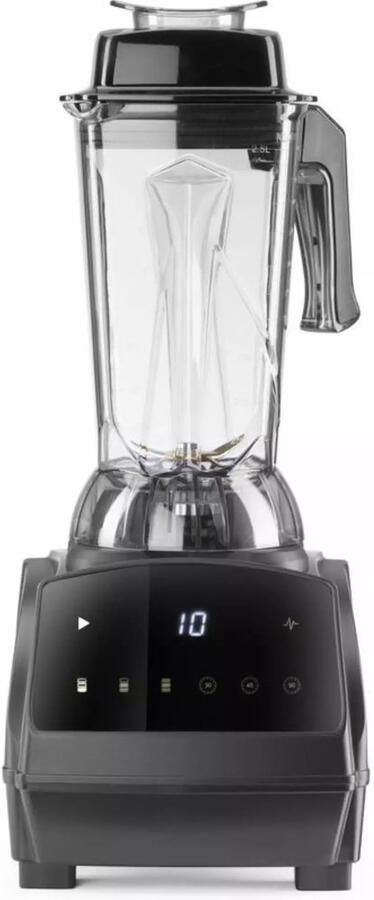 HENDI Digitale barmixer tritan mengkan en roestvast stalen mes bpa-vrij impulsfunctie 2 5 liter 22x24x53 5 cm zwart voor fruit groenten en ijs