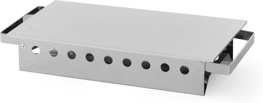 HENDI Schotelwarmer – 2-pits – roestvast staal – krasbestendig – 330x180x65 mm
