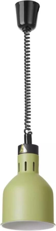 HENDI Verstelbare warmtelamp cilindrisch groen aluminium 70-150 cm snoer Ø175xH250 mm