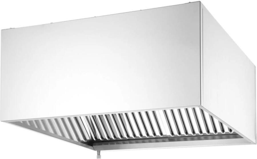 HENDI Wandafzuigkap rvs 18 0 labyrintfilters zonder verlichting 100 5x100x45 cm horeca