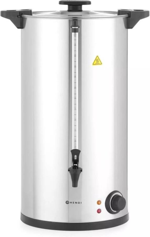 HENDI warme drankenketel roestvast staal enkelwandig koken en warmhouden 30 liter 41 5x38 2x62 cm zilvergrijs voor thee koffie en warme wijn