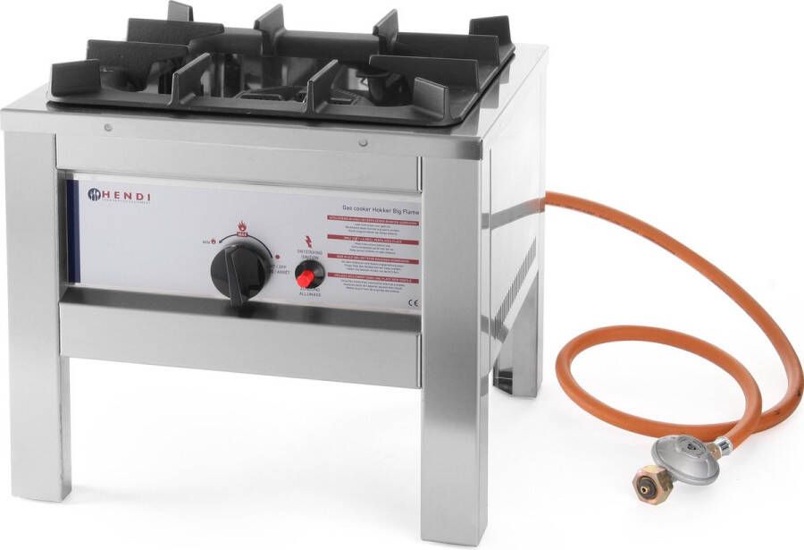 HENDI Profi Line hokker – robuust roestvast staal – 6 7 kW – 425x425x400 mm - Foto 2