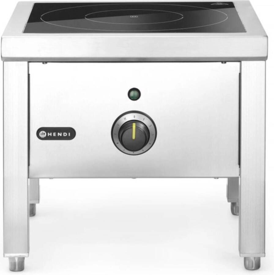 HENDI Inductiehokker – Hoog vermogen – 11 vermogensniveaus – 5 mm gehard glas – 422x400x x(H)366 mm