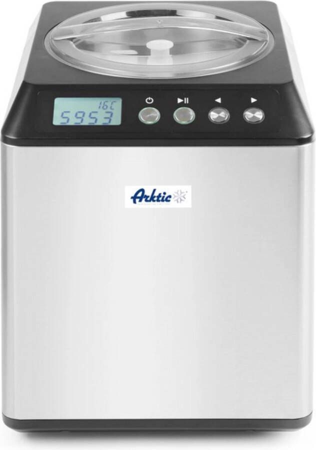 HENDI IJsmachine – 2L inhoud – Luchtgekoelde compressor – Digitaal scherm – Koelhoud functie