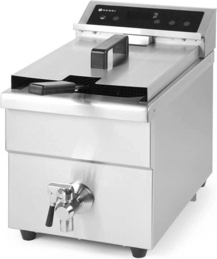 Hendi Inductie Friteuse 8 Liter Profi Line Frituurpan met Aftapkraan 230V 3 5kW 29x48 5x(H)40 5cm