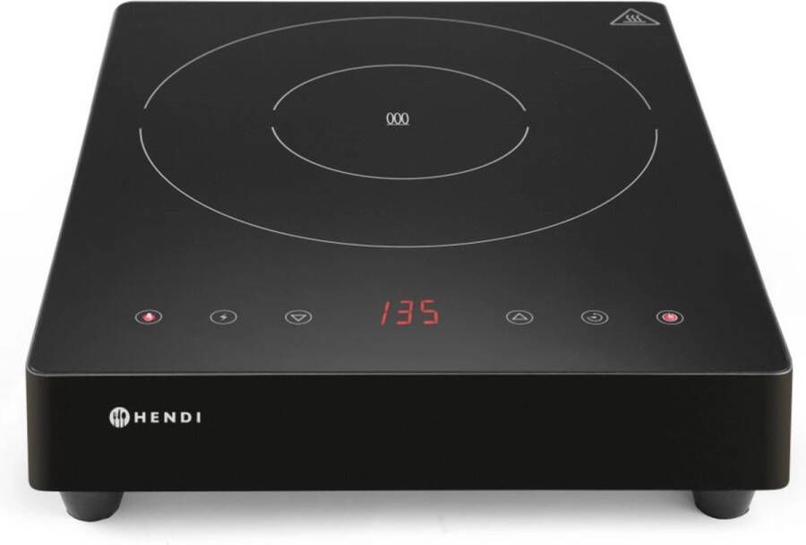 Hendi Inductie Kookplaat Vrijstaand 1 Pits Professionele Elektrische Kookplaat Model: Black Line 3500W