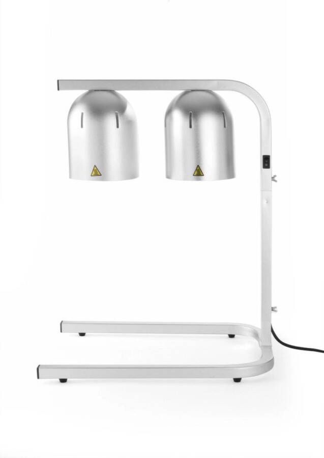 HENDI Infrarood warmhoudbrug – verstelbare hoogte – splintervrije lampen – zwart – 250W