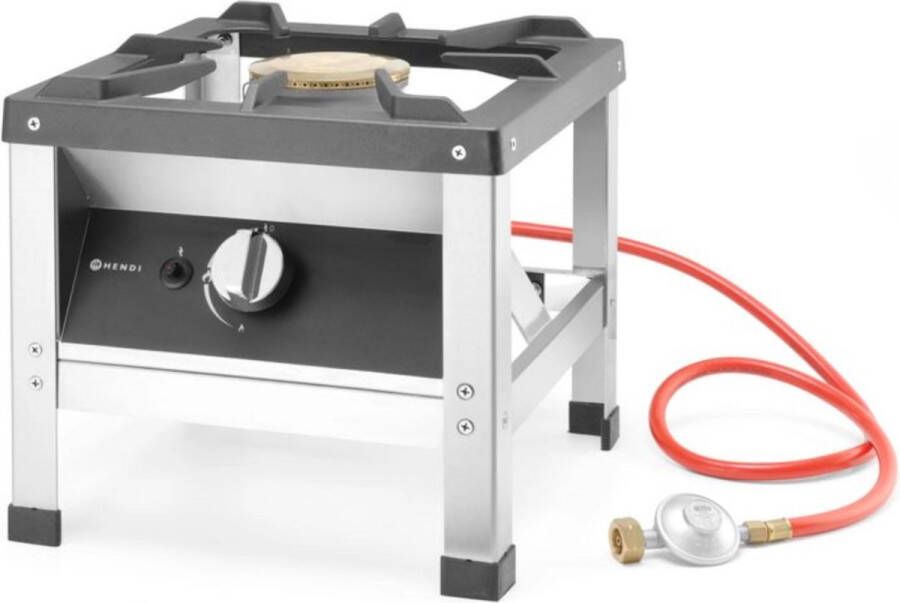 HENDI Kookplaat – roestvast staal – 6kW – 400x440x390 mm – gasgestookt