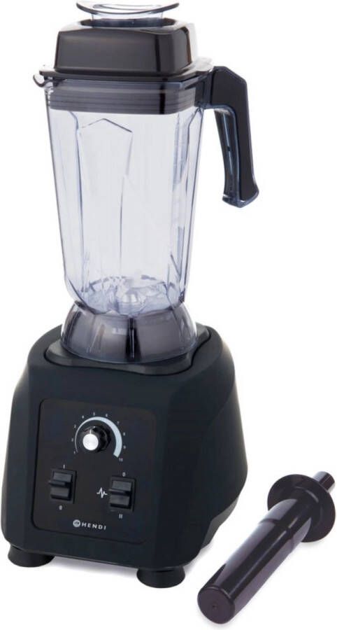 HENDI Krachtige bar blender – BPA-vrije kan – 2 5L – variabele snelheid – titanium gecoat mes