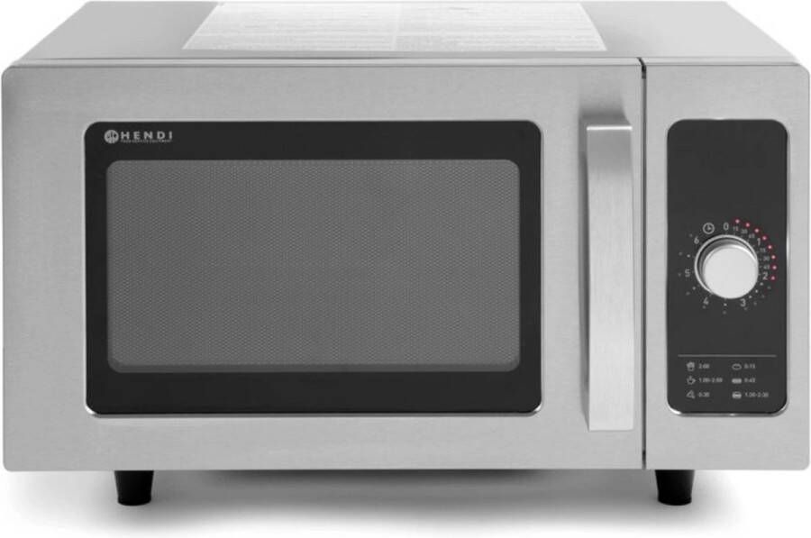 HENDI Magnetron – 1000W – 25L – roestvrij staal – keramische bodem – 6 programma's