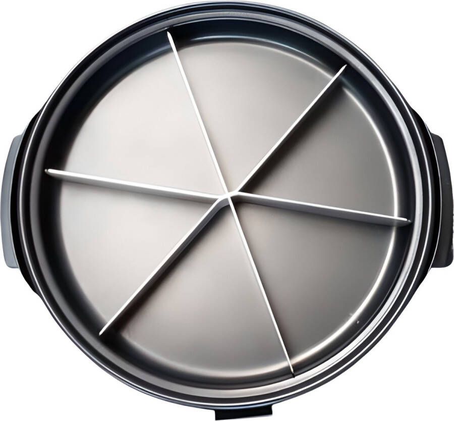 HENDI Partypan Ø50x(H)19cm Binnenpan: Ø40cm met 6-vaks verdeling