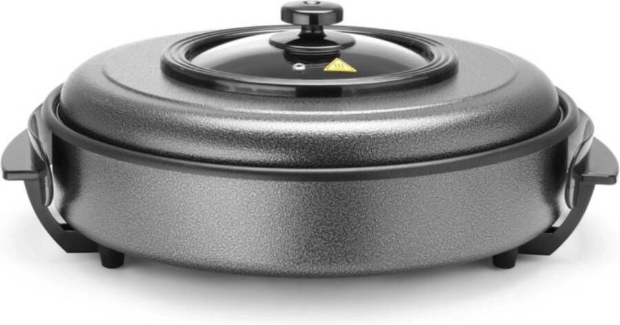 HENDI Partypan – anti-aanbaklaag – uitneembare thermostaat – inclusief deksel – 400x50 mm