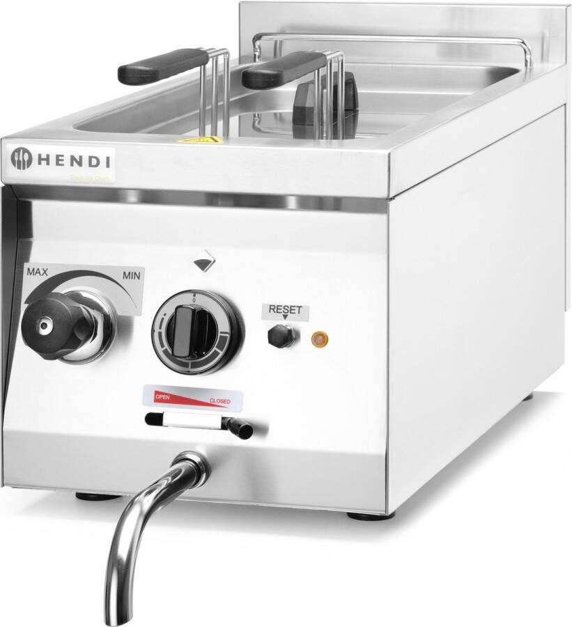 HENDI Pastakoker – 10L – Roestvrij staal – Temperatuurregeling – Inclusief manden – 230V 3500W