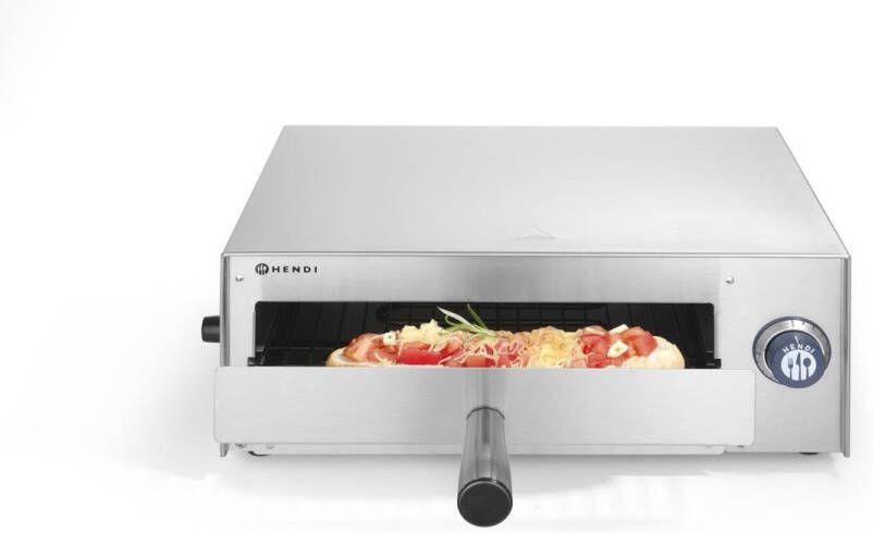 HENDI Pizzaoven – 230V 1450W – Ø30 cm – Timer – Boven- en onderverwarming – Kruimellade - Foto 3
