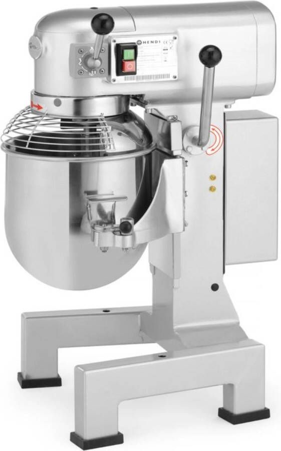 HENDI Planeetmixer – 10L – Gietijzeren behuizing – 3 snelheden – Inclusief accessoires