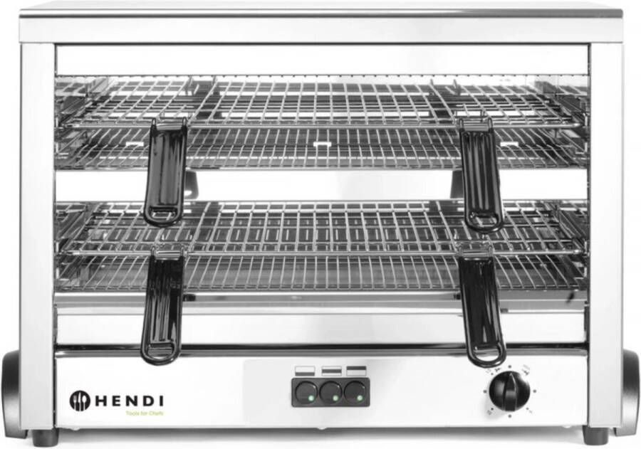 HENDI Quartz salamander – snelle opwarming – 3 zones – roestvast staal – 682x528x455 mm