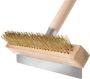HENDI Reinigingsborstel voor pizzaoven – messingdraad – houten houder – stalen schraper – 930x260 mm - Thumbnail 2