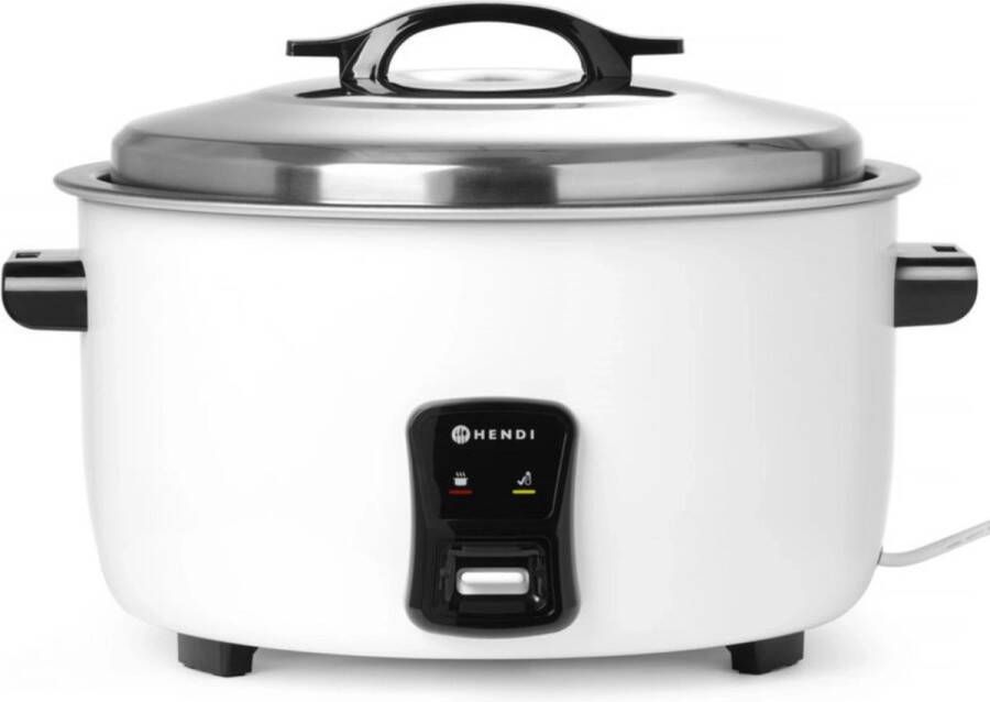 HENDI Rijstkoker – 10 liter – Anti-aanbakcoating – Automatische warmhoudfunctie – Inclusief accessoires
