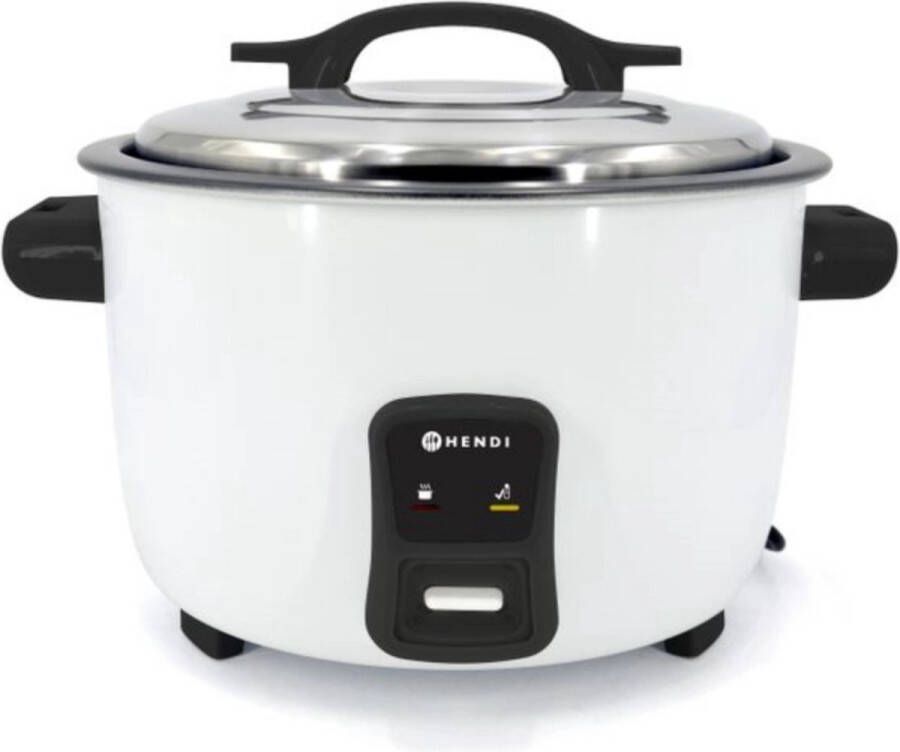 HENDI Rijstkoker – 4 2 liter – Anti-aanbak – Automatische warmhoudmodus – Inclusief maatbeker en rijstlepel