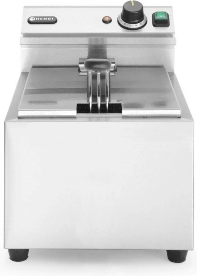 HENDI Tafelfriteuse – 8 liter – roestvast staal – koude zone – oververhittingsbeveiliging