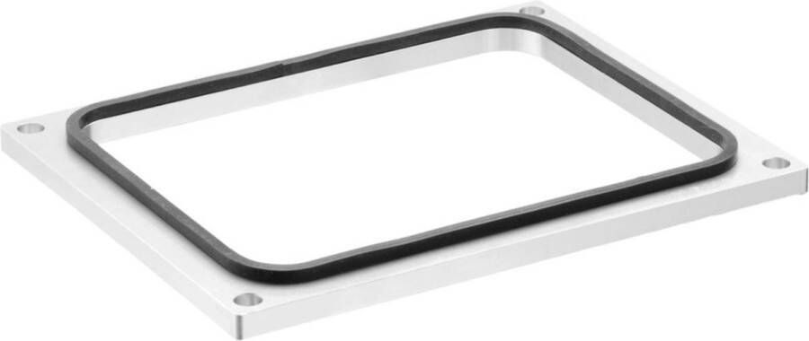 HENDI Traysealer – Voor 2 soepcontainers ø115 mm – Gepolijst aluminium – Zwarte siliconen afdichting
