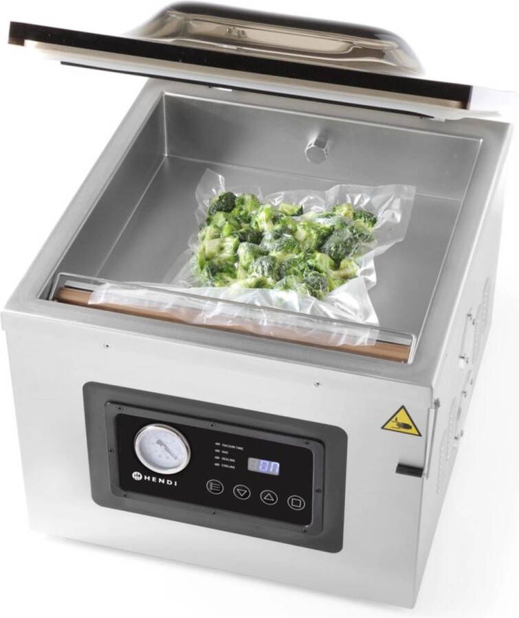 HENDI Vacuümkamer verpakkingsmachine – Profi Line – 410 mm sealstrip – RVS – Digitaal display – 333 3 L min