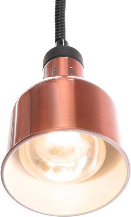 HENDI Verstelbare warmtelamp – cilindrisch – koper – ⌀175x(H)250mm – 230V 250W