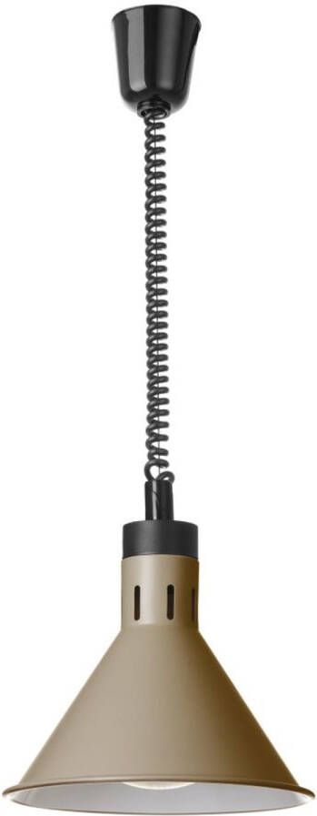 HENDI Verstelbare warmtelamp conisch aluminium variabele snoerlengte beige