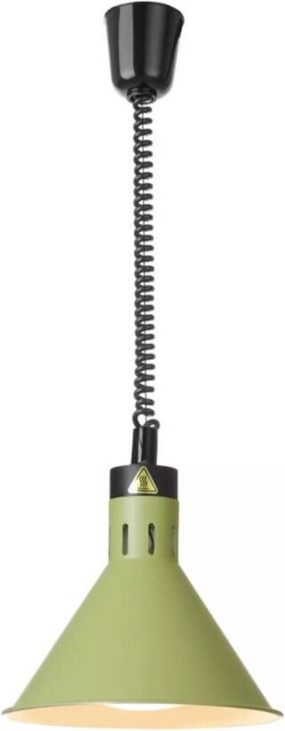 HENDI Verstelbare warmtelamp conisch groen aluminium snoerlengte 70-150 cm Ø275xH250 mm