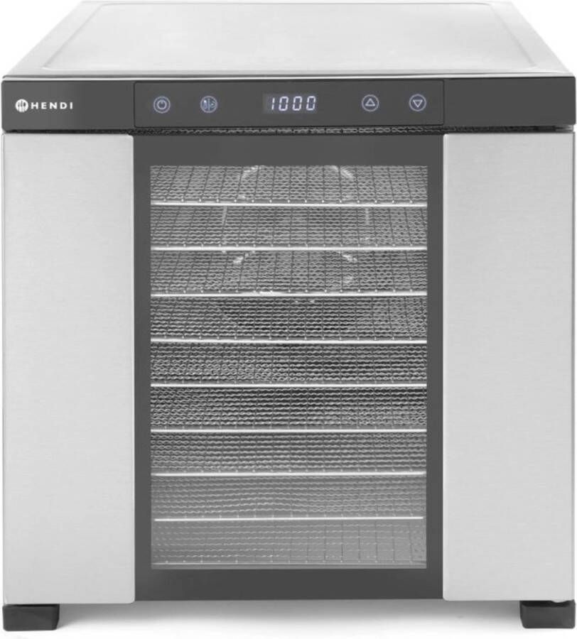 HENDI Voedseldroger – 10 trays – digitaal controlepaneel – instelbare temperatuur – roestvast staal