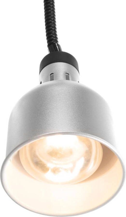 HENDI Verstelbare warmtelamp – cilindrisch – zilver – 230V 250W – ⌀175x(H)250mm