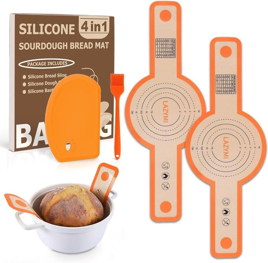 Herbruikbare silicone zuurdesem mat voor Dutch oven 2 stuks ideaal voor bakken en koken