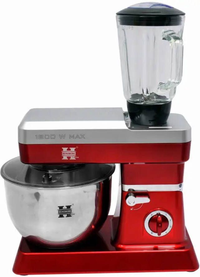 Herzberg Cooking Herzberg Hg-5065: 2 In 1 6 5L Standmixer En 1 7 Blender 1200W Rood