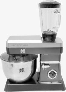 Herzberg Cooking Herzberg Keukenmachine 1200W (max 1800W) 6 5 L-Grijs
