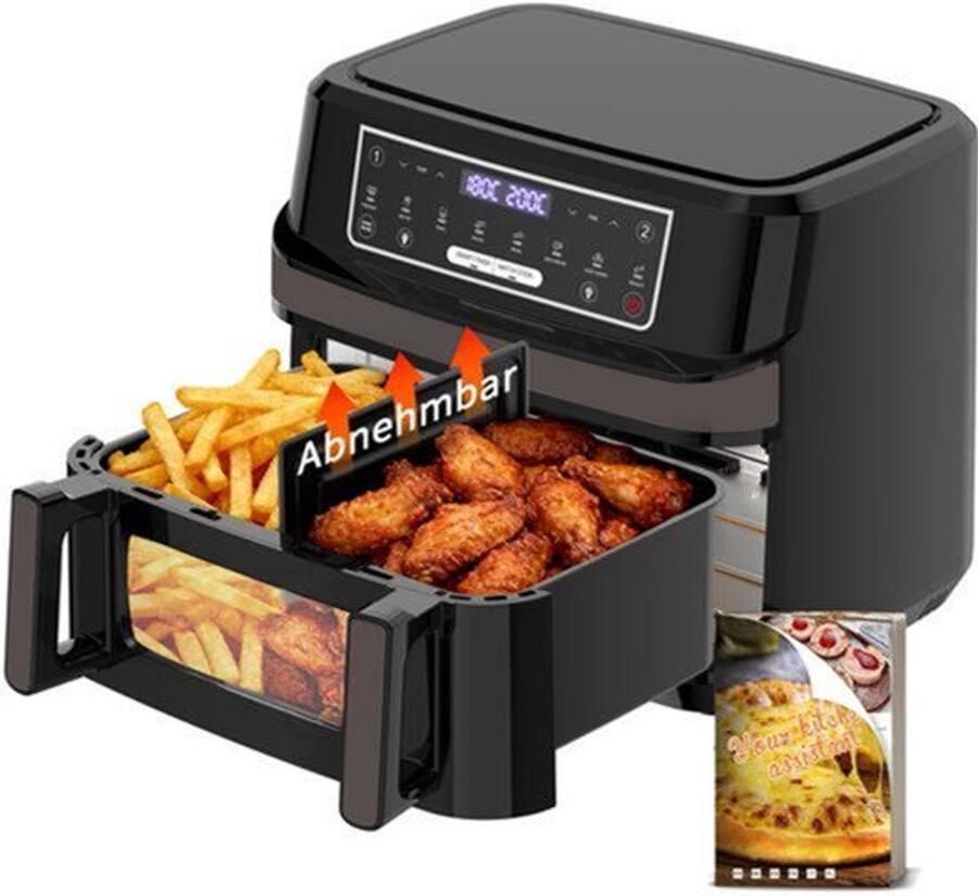 Heteluchtfriteuse 12 Liter 2600 Watt Vermogen Drukknop Bediening Gemengde Kleuren Grote Capaciteit