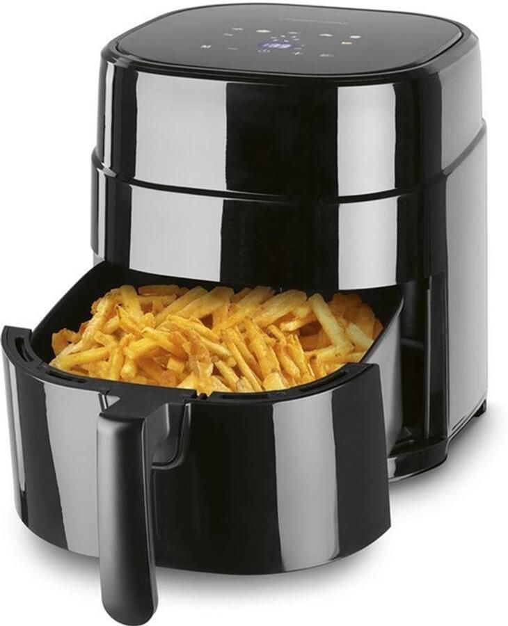 Heteluchtfriteuse 4 5 liter 1400 W met digitaal kleurendisplay timer automatische uitschakeling en oververhittingsbeveiliging vaatwasmachinebestendige accessoires vetvrij frituren