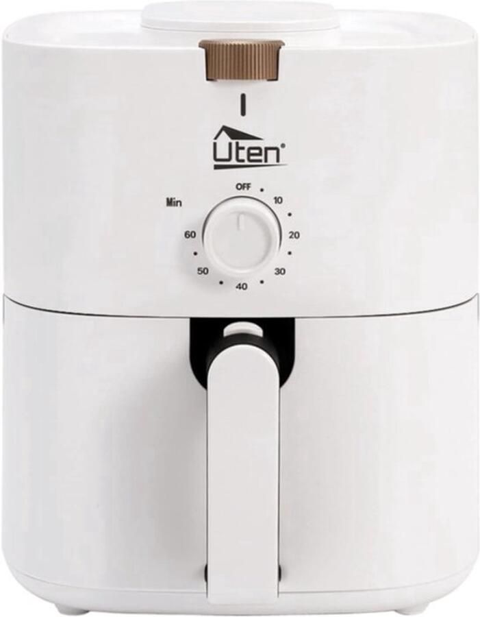 Heteluchtfriteuse 4 liter airfryer XL heteluchtfriteuse voor 2-6 personen 1500 W friteuse met voorverwarmen en warm houden zonder olie en vet anti-aanbakmand 32 recepten wit