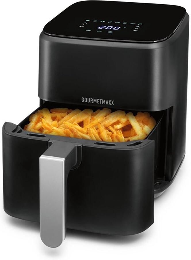 Heteluchtfriteuse 8-in-1 compact en krachtig airfryer voor vetarm koken heteluchtfriteuse met 80-200 °C 60 minuten timer en sensor-touchdisplay geurarme Air Fryer