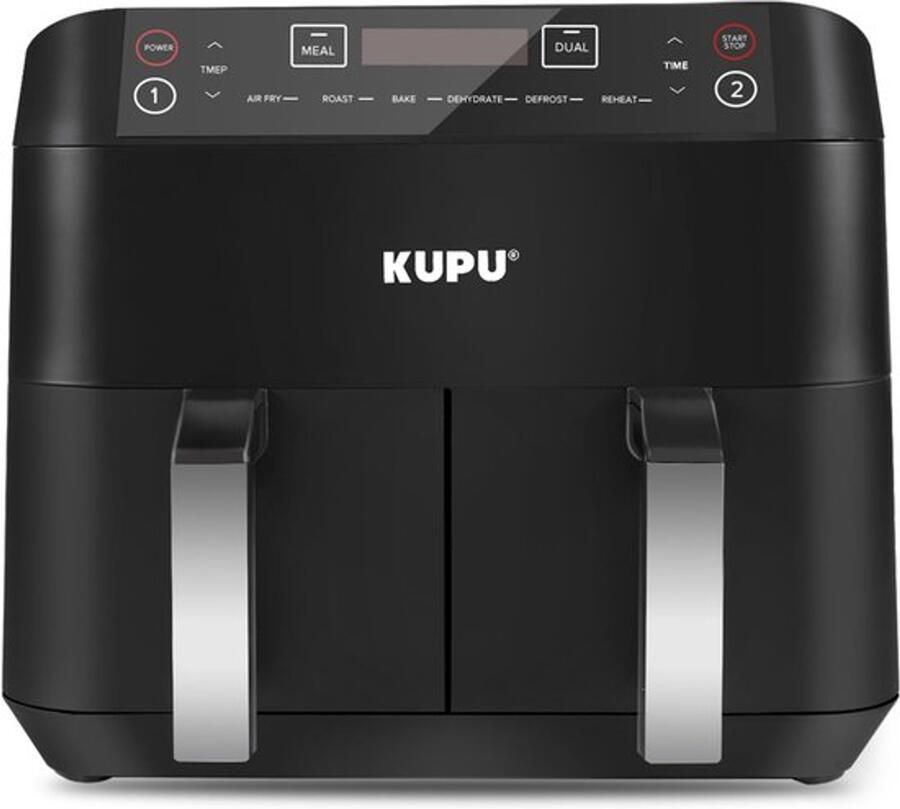 Heteluchtfriteuse Dual Zone 2x4L XL Airfryer 360°luchtcirculatietechnologie 6-in-1 heteluchtfriteuse vaatwasmachinebestendige manden 2460 W olievrij hete luchtfriteuse 40 °C 210 °C