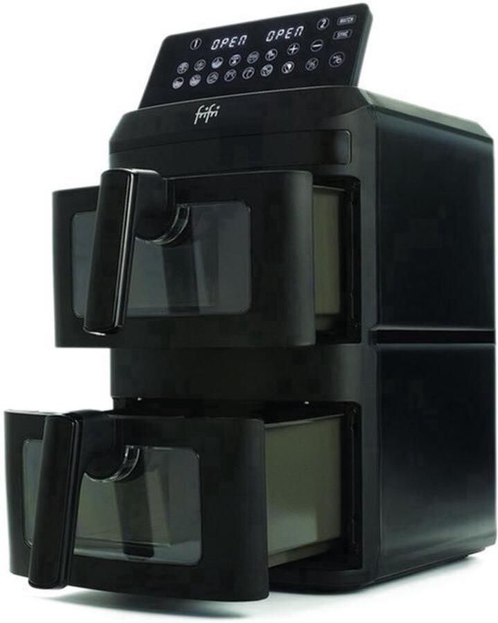 Heteluchtfriteuse DuoSlim 2800 W Vermogen 13 L Inhoud Kunststof Materiaal Zwart Kleur Voor Gezinnen Airfryer