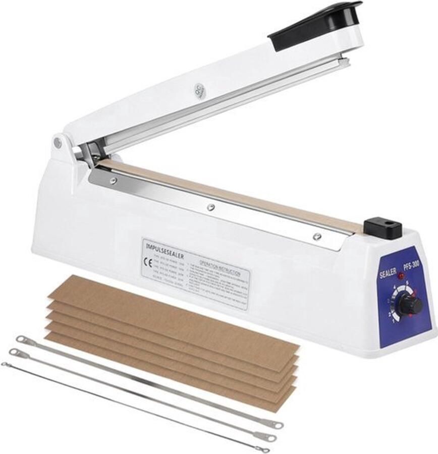 Hetseelmachine 300 mm witte kunststof sealer draagbare zakverzegeler thermische verzegelingsmachine voor het afdichten van zakken intrekbare verpakkingsmachine