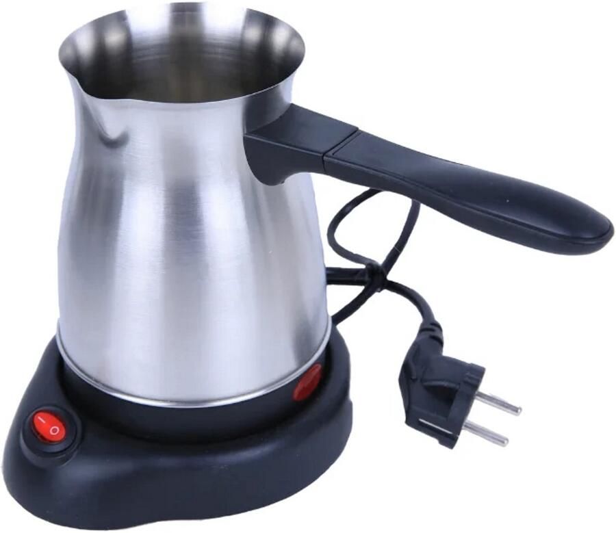 Hezberg Turkse Koffiezetapparaat – Turkish Coffee Maker – Cezve – Elektrische Turkse Koffiepot – Turkse Koffieketel – RVS – Automatische Uitschakeling